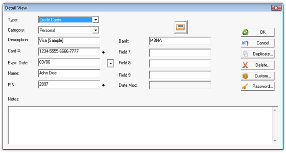 Edit Dialog