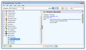 Password Manager on desktop - Tree View