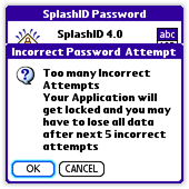 Password lockout keeps your data safe on your Palm or Treo
