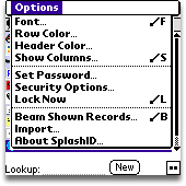 Options Menu