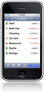 SplashMoney on iPhone