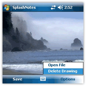 SplashNotes Windows Mobile screen