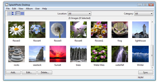 Desktop application lets you add photos and sync to and from your Treo
