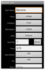 Item Details Dialog