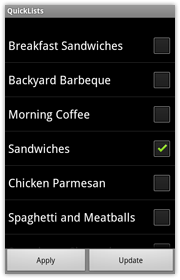 QuickLists