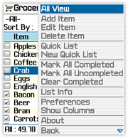 Menu Options