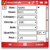 Item Details Dialog