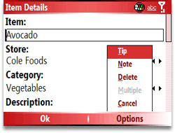 Item Details Dialog