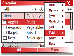 Menu Options